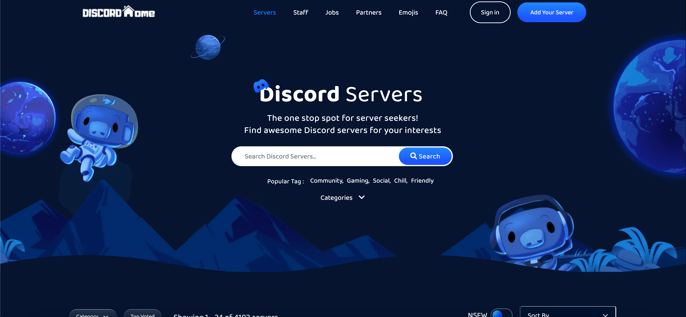 Discord chat servers