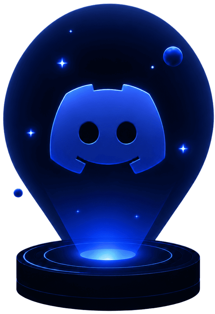 Discord hologram illustration