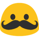 Klecksschnurrbart-Emoji
