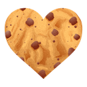 Emoji de coração de biscoito