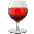 Emoji de vinho de festa