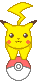 Pikachu correndo pokébola Emoji