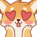 Shiba Heart Eyes Emoji